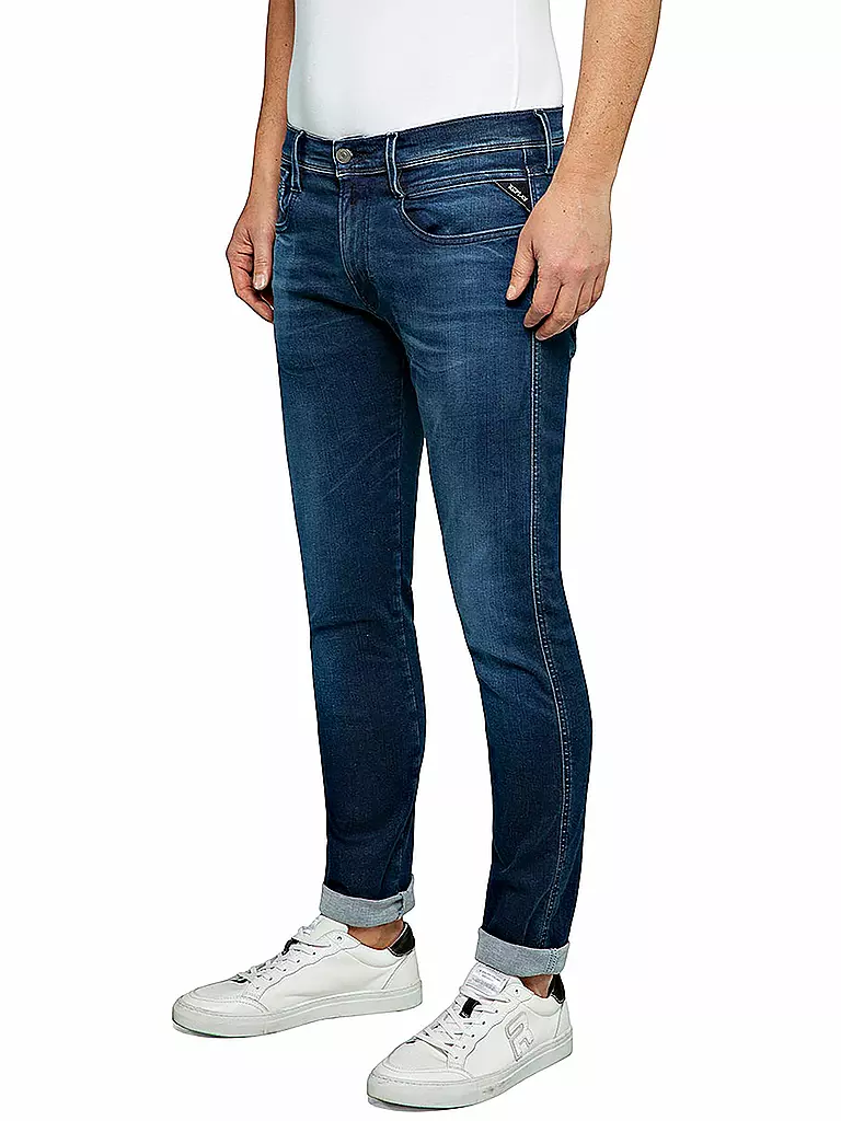 REPLAY Jeans Slim Fit ANBASS HYPERFLEX CLOUDS blau