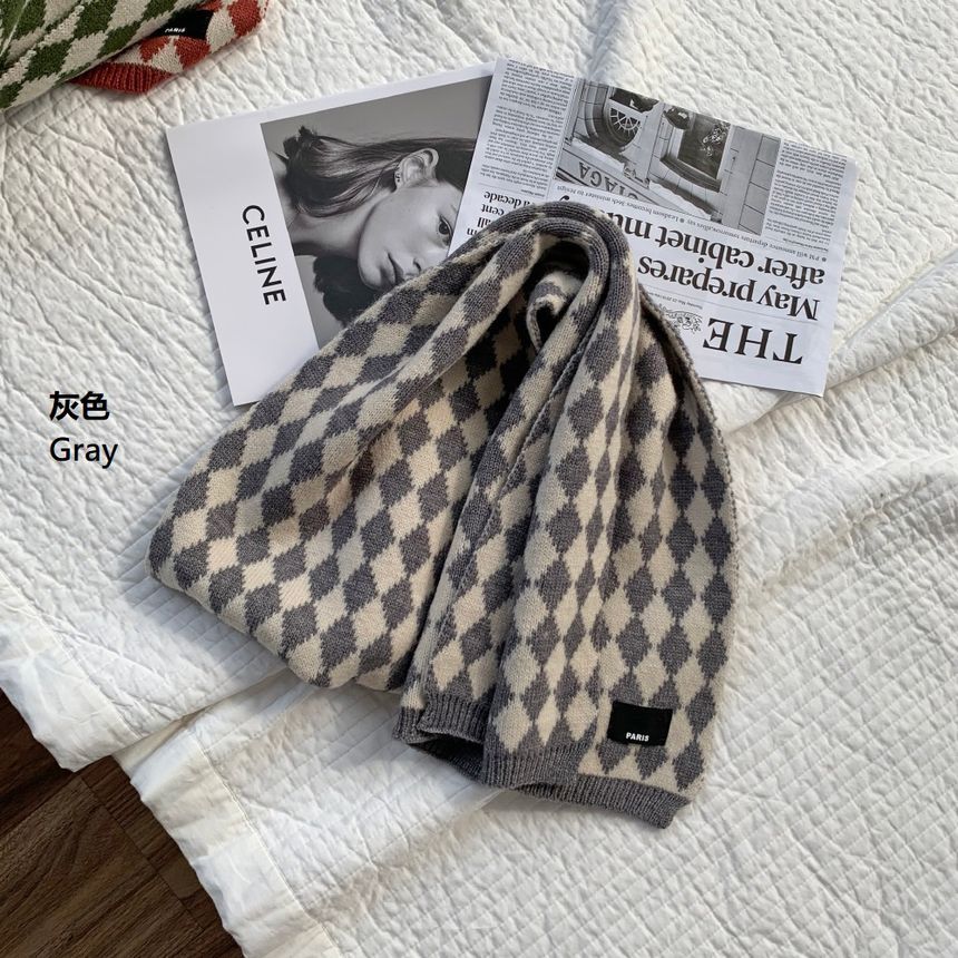 Ordinario - Argyle gebreide sjaal