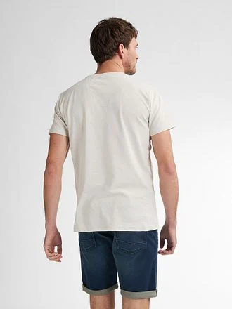 Petrol T-Shirt Viewcrest Melange Ecru M-1050-TSR666-0112 kopen