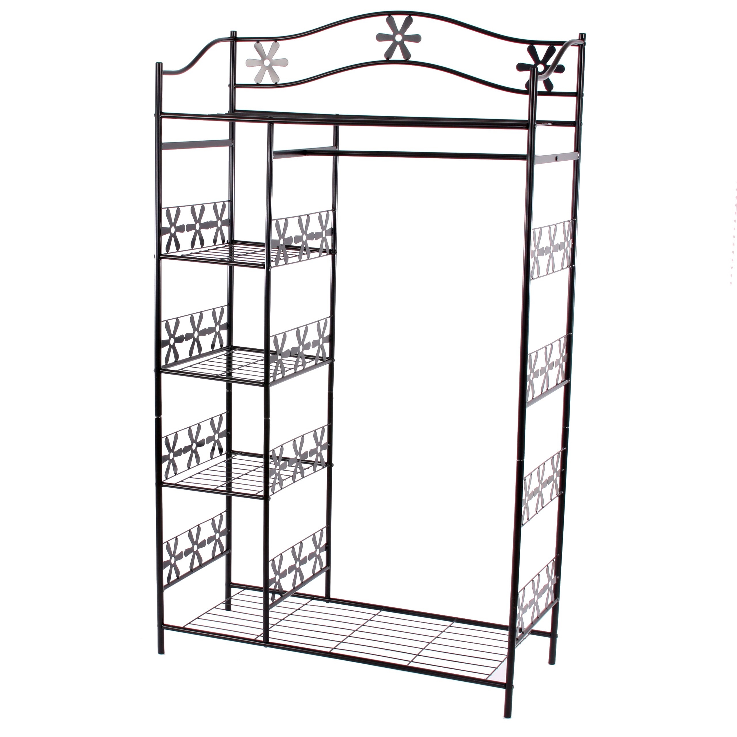 Metall-Garderobe Bern, Garderobenständer Kleiderschrank Metallregal 172x100x43cm ~ ohne Vorhang