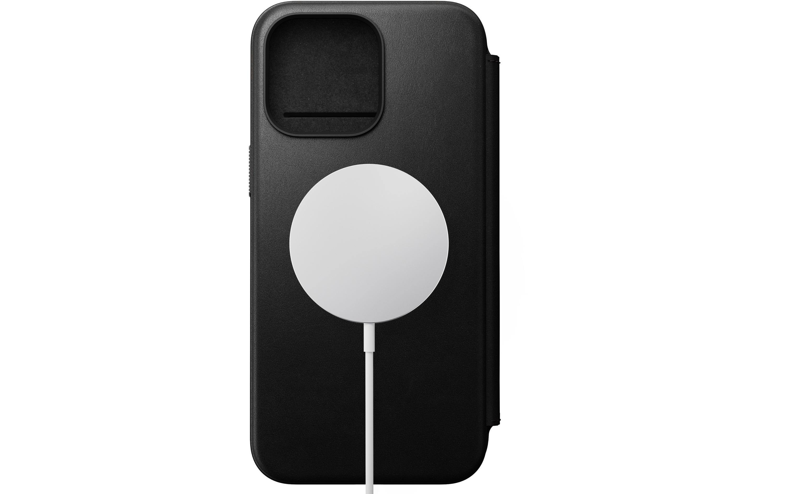 Modern Leather Folio iPhone 15 Pro Max SchwarzModernes Leder Folio für das Apple iPhone 15 Pro Max