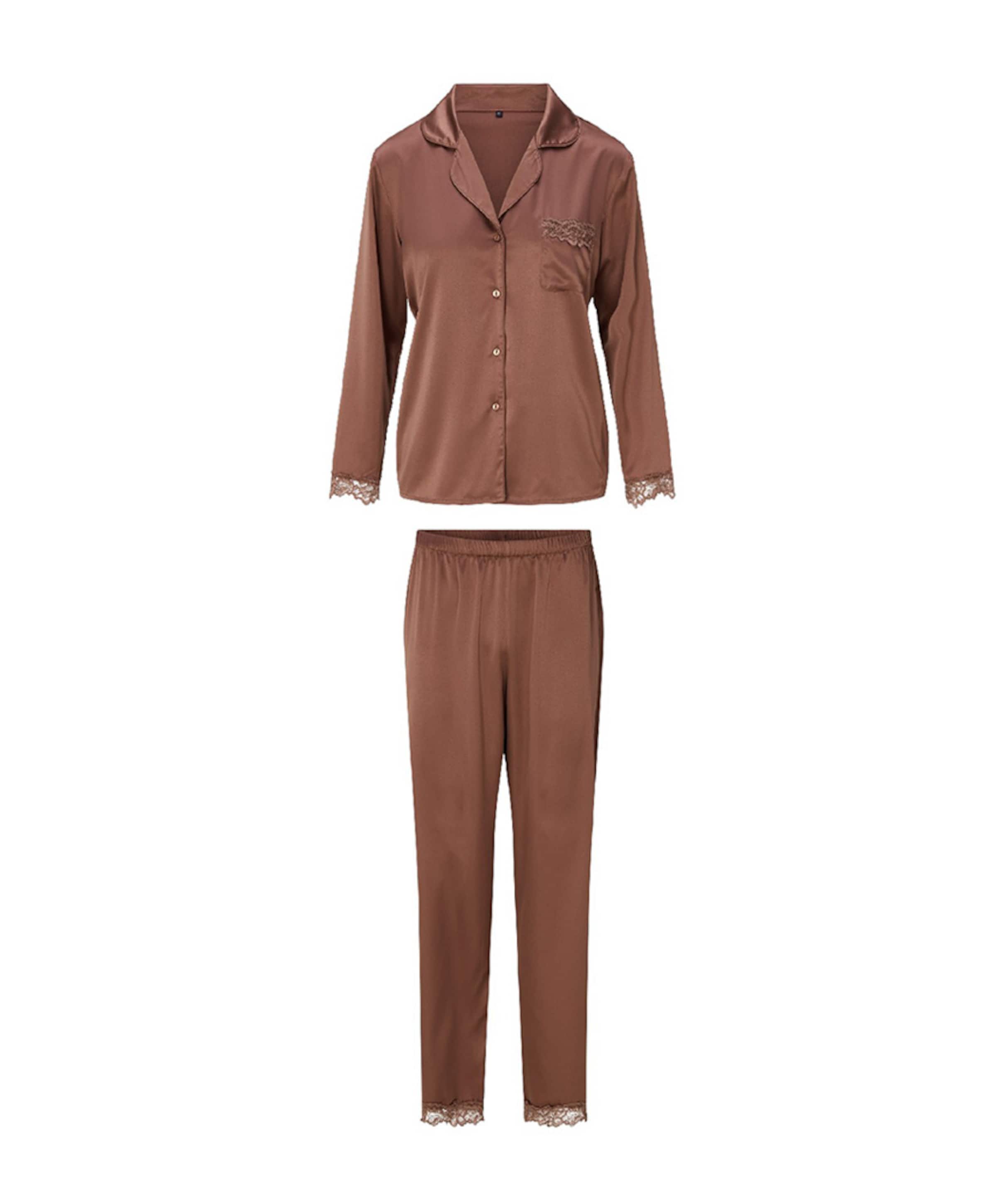 LingaDore Dames pyjamaset bruin