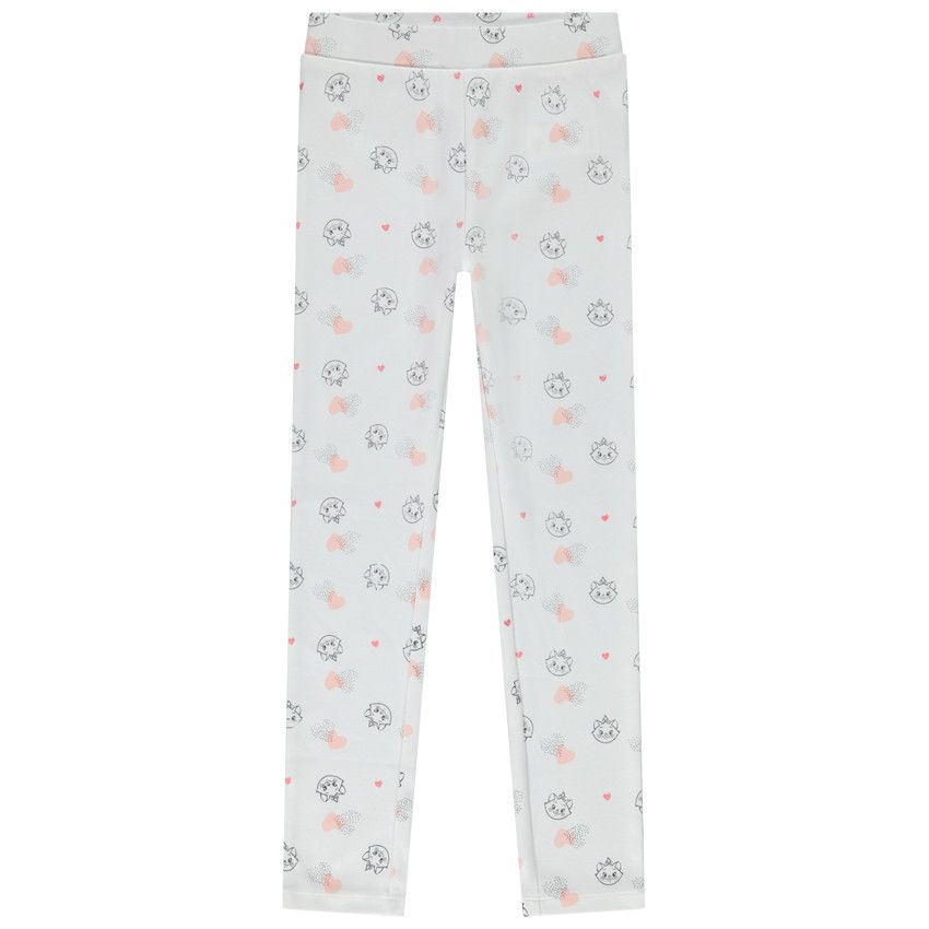 Pyjama 2 pièces en jersey print Marie Disney pour fille - Ecru