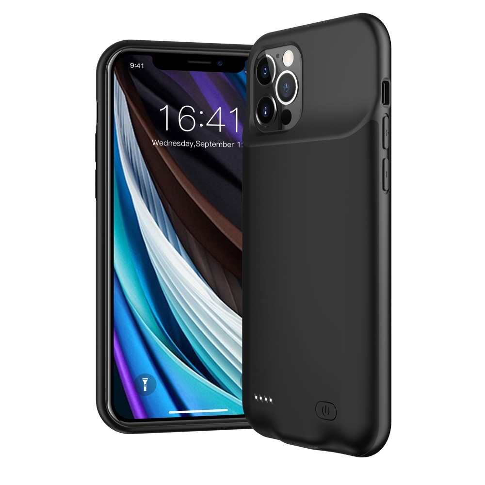 iPhone 12 / iPhone 12 Pro Backpack Akku Case (7000mAh) Schutzhülle - Schwarz