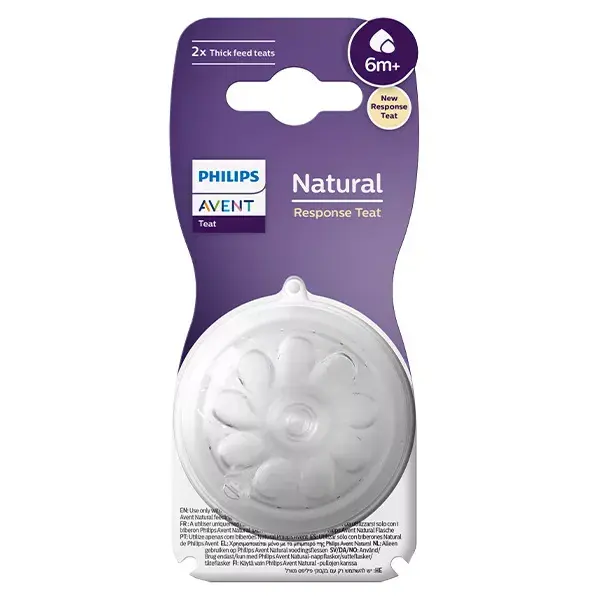 Bico Avent Natural Response LQ +6m Espesso - Pacote com 2 unidades
