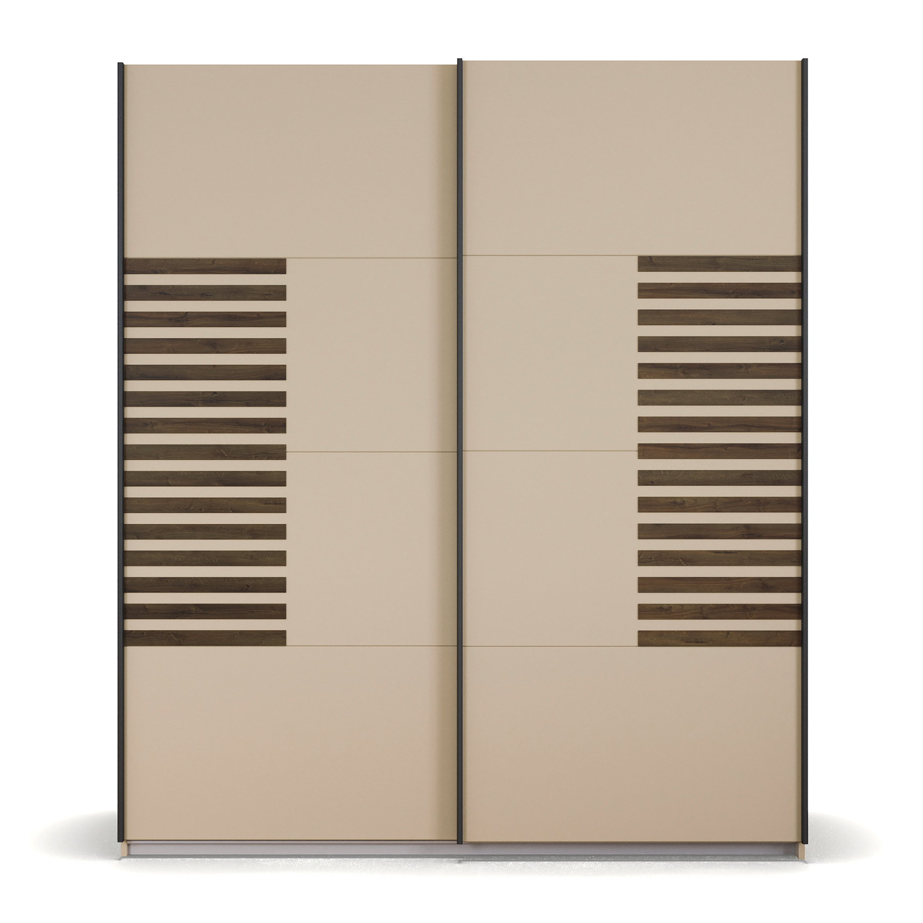 Schwebetürenschrank - champagner-Atlantic Oak - 181 cm