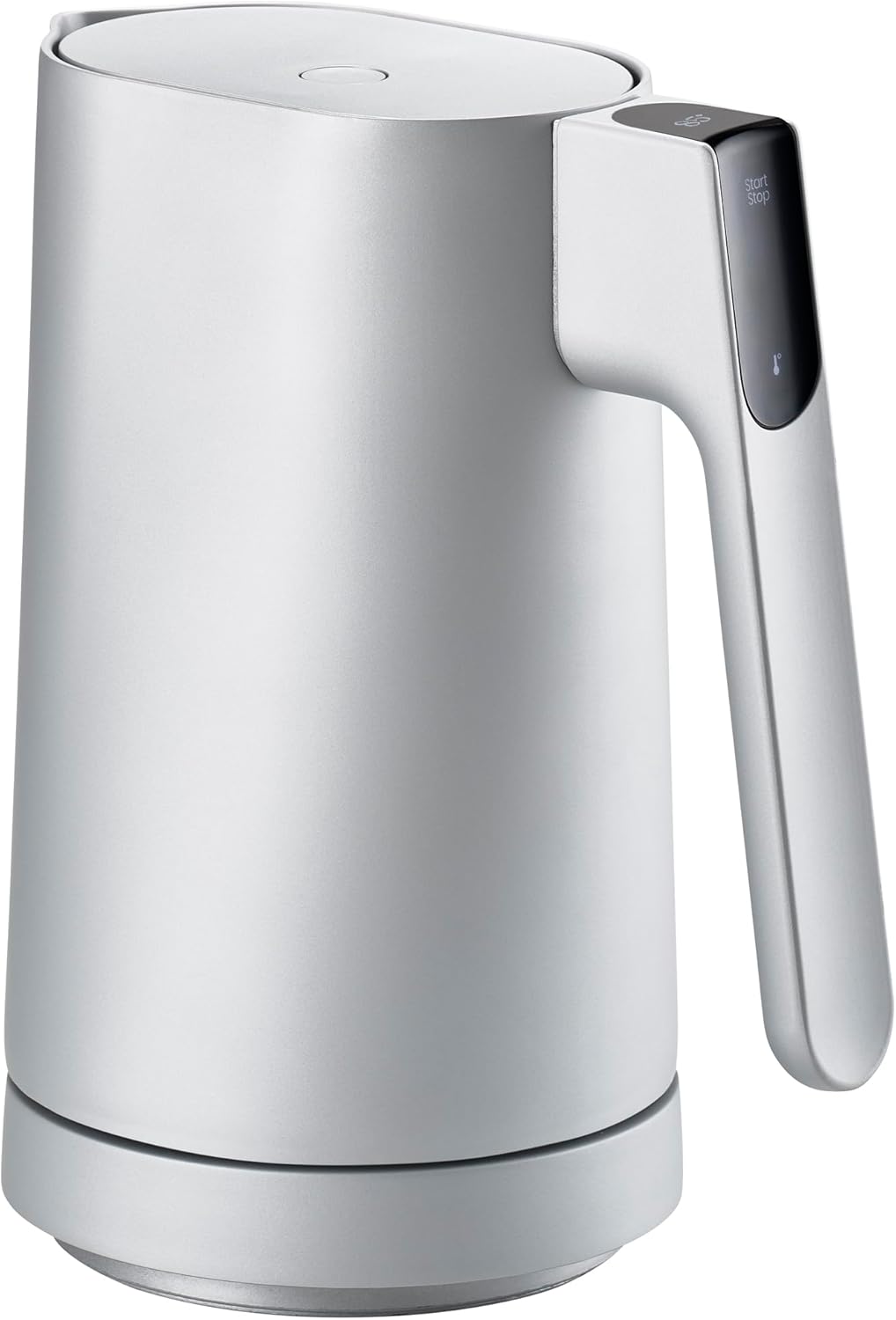 Jacob Jensen Elektrischer Wasserkocher mit Temperatureinstellung von 70°C bis 100°C, Warmhaltefunktion, Signalton, LED-Display mit Temperaturanzeige & Touch-Bedienung, BPA-Frei, 1,2 Liter, Silber