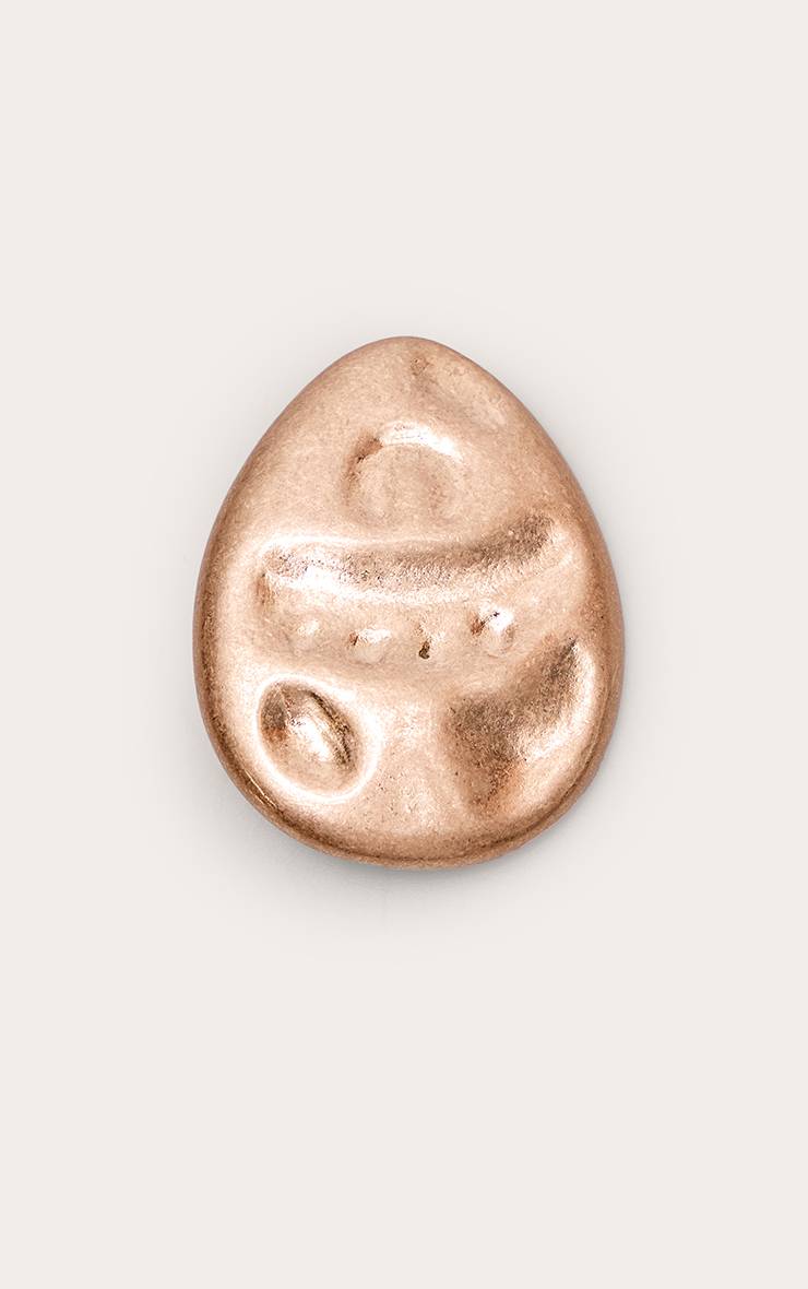 Doré Broche Dôme Martelé