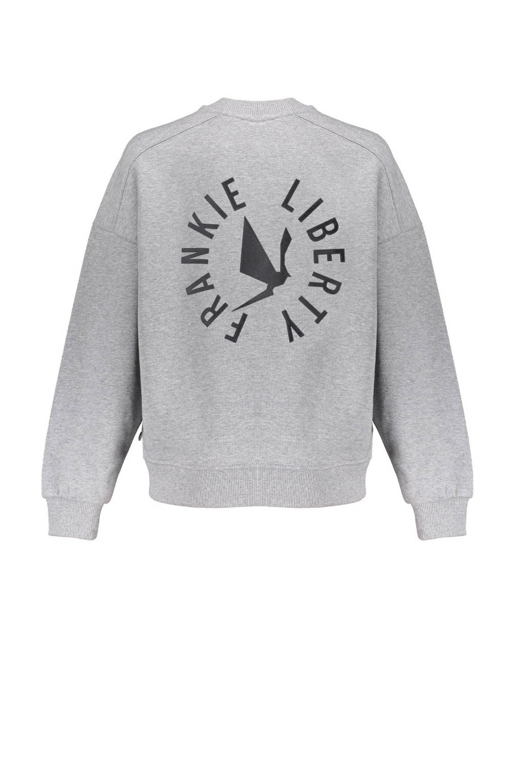 Frankie&Liberty sweater met backprint grijs