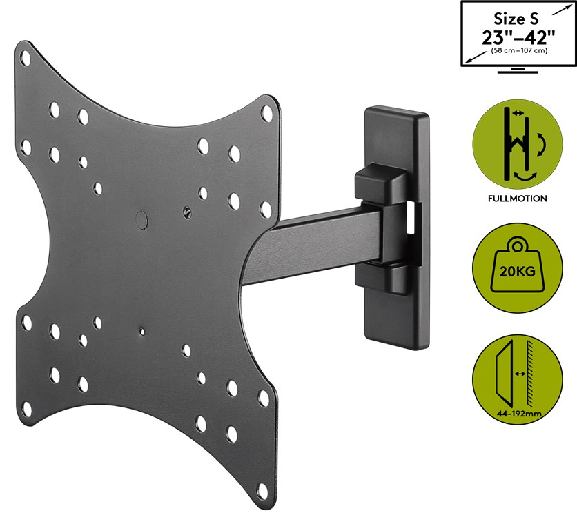 Basic Fullmotion S TV Wandhalterung VESA Fernseh Halterung 23