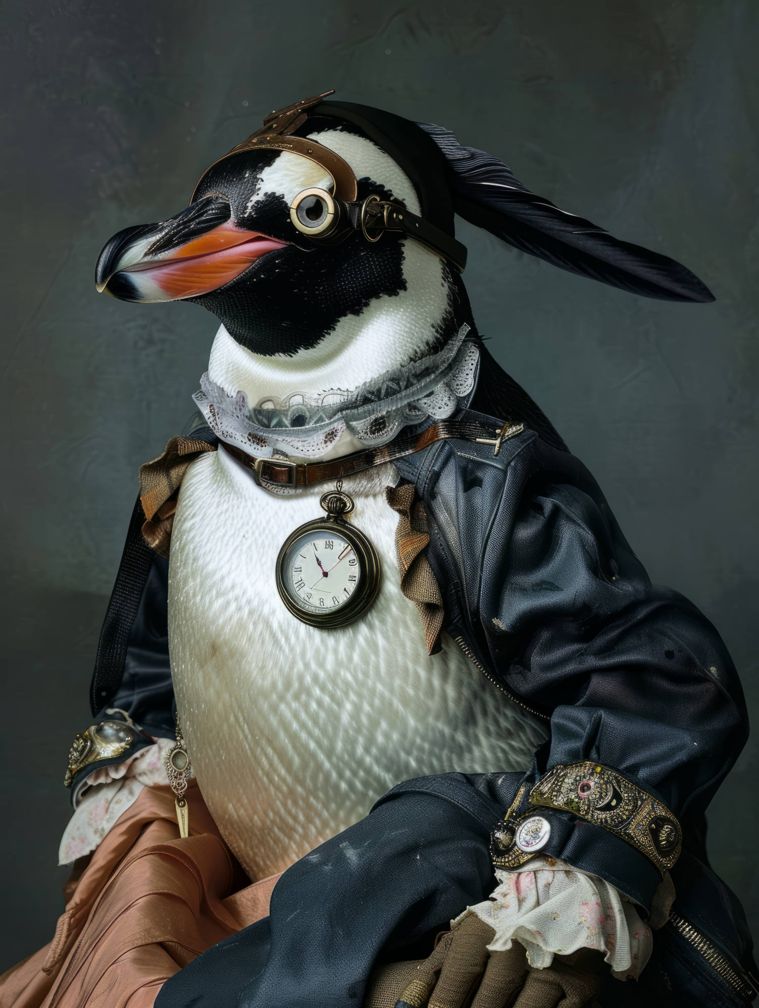 Canvas schilderij van een Pinguïn 100x150 cm
