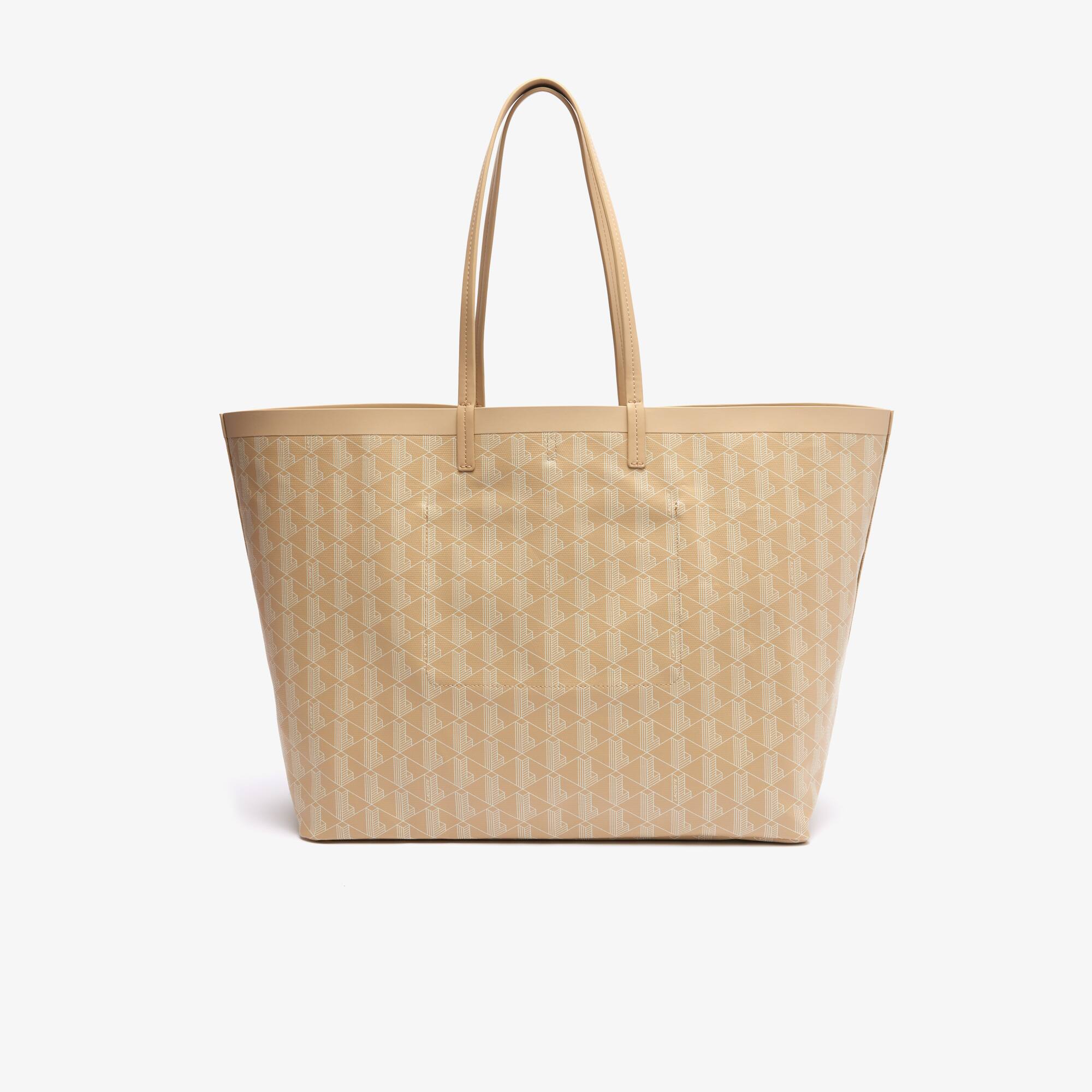 Zely Tote Bag Large aus beschichtetem Canvas mit Monogramm Taschen - Beige - Lacoste - Damen