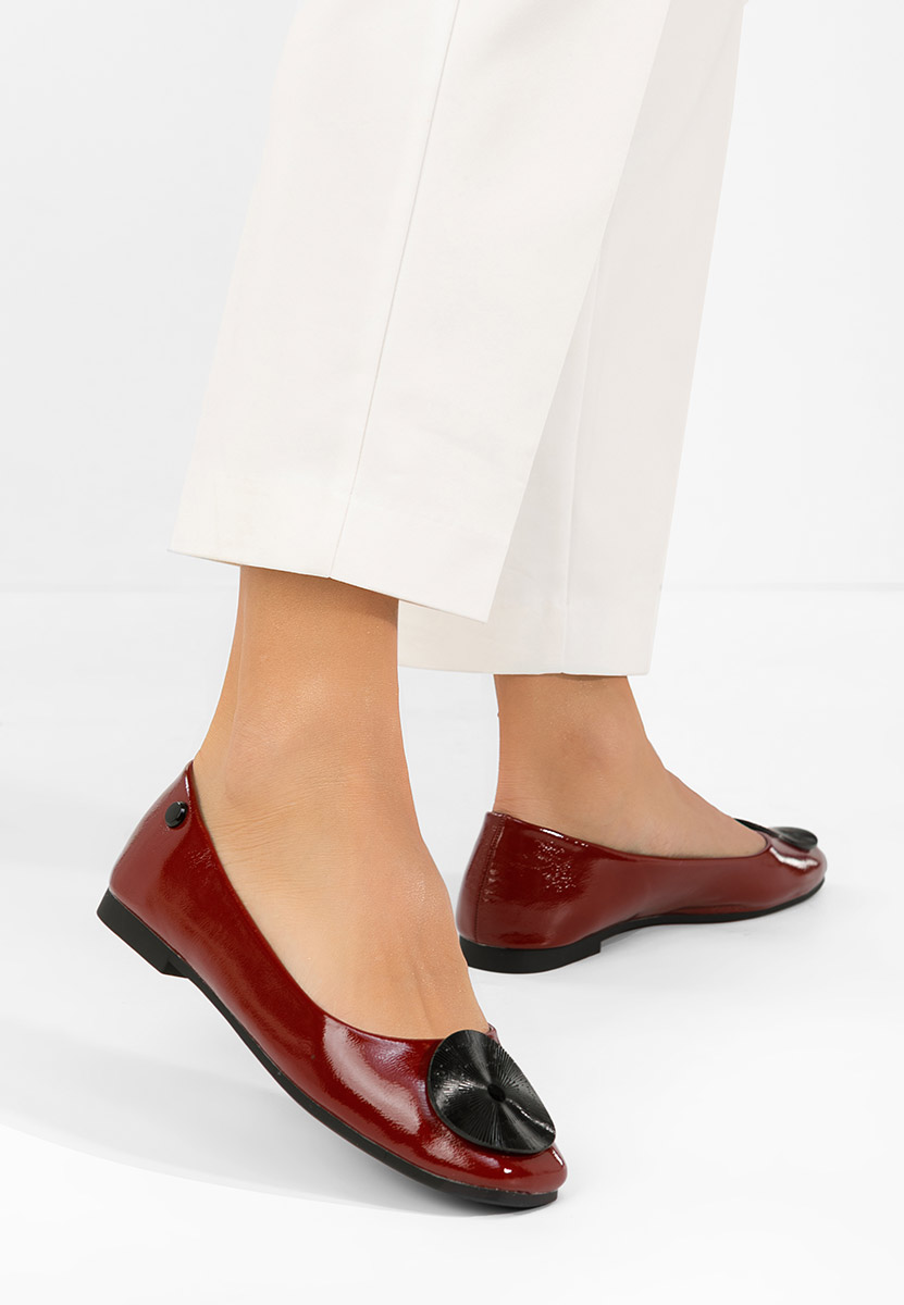 Ballerines femme bordeaux Katrineia