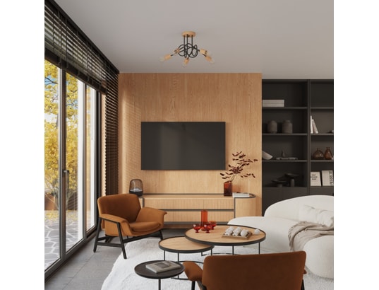 SOLLUX LIGHTING - Lustre ember 5 schwarz