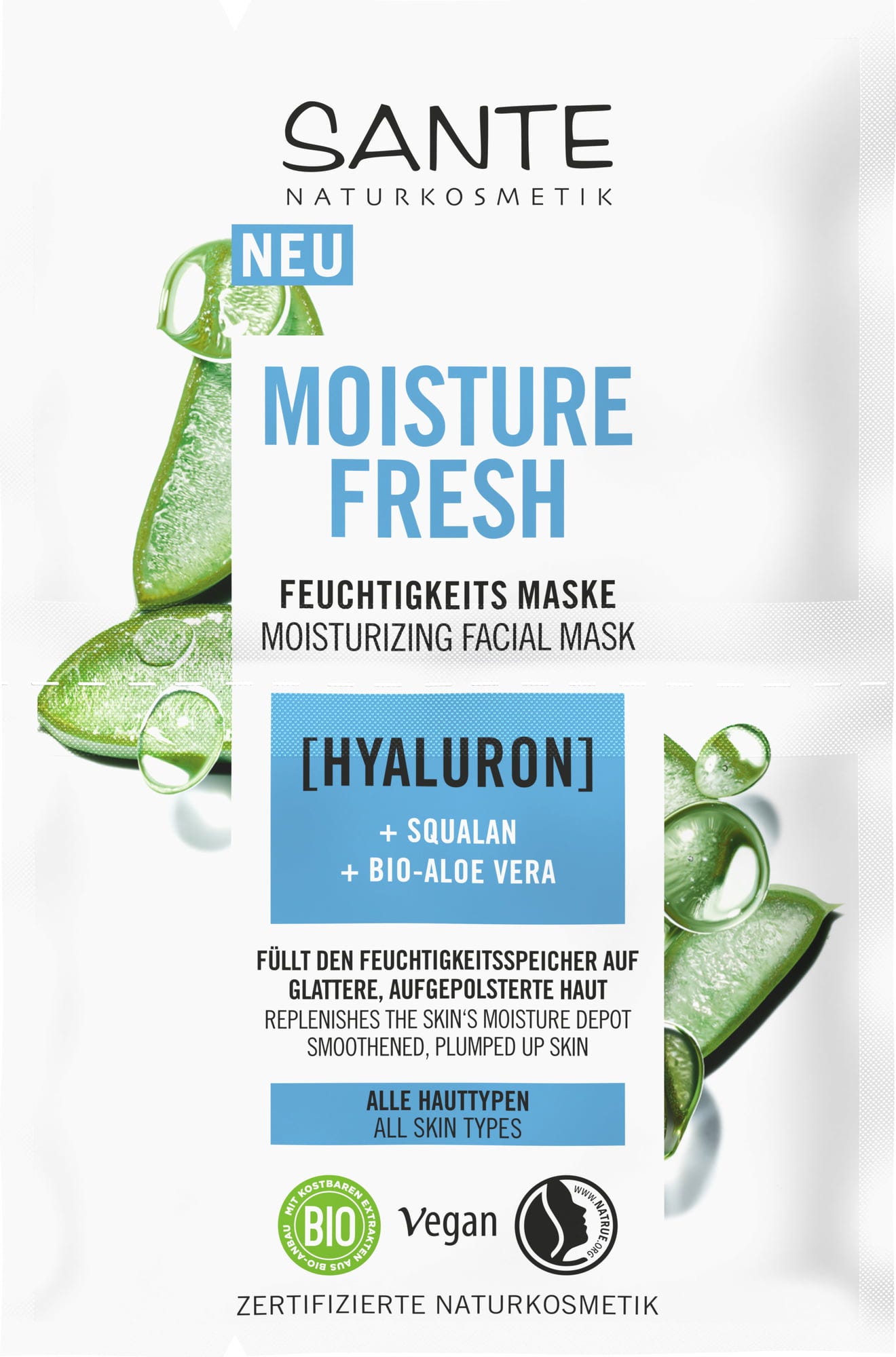 Santé naturally.  Moisture Fresh Feuchtigkeitsmaske, 8 ml