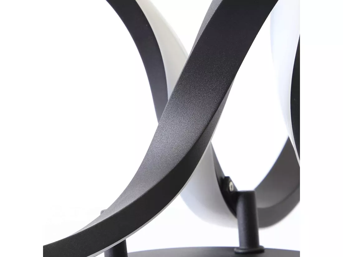 NETTLIFE Plafonnier LED noir 31cm, 19 W intérieur 3000 K blanc chaud pour couloir, bureau, bureau, salon, chambre