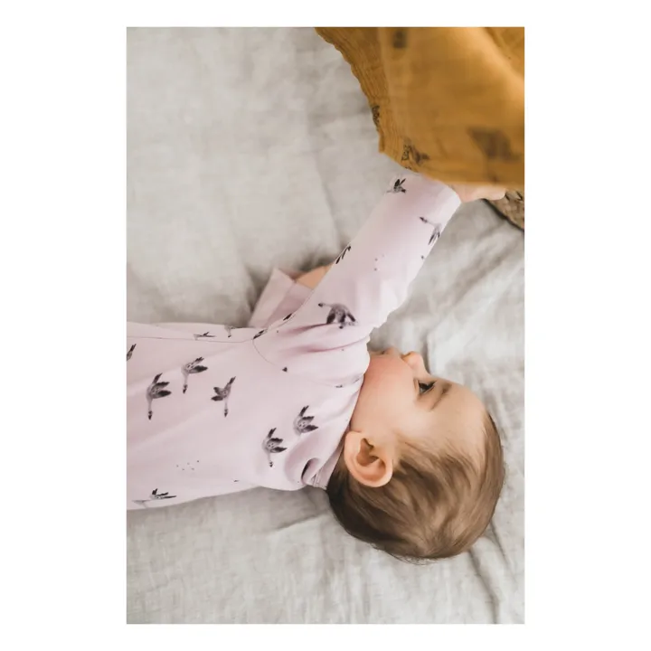 Rose in April Pyjama à pieds en jersey Amalia Oie | Lilas