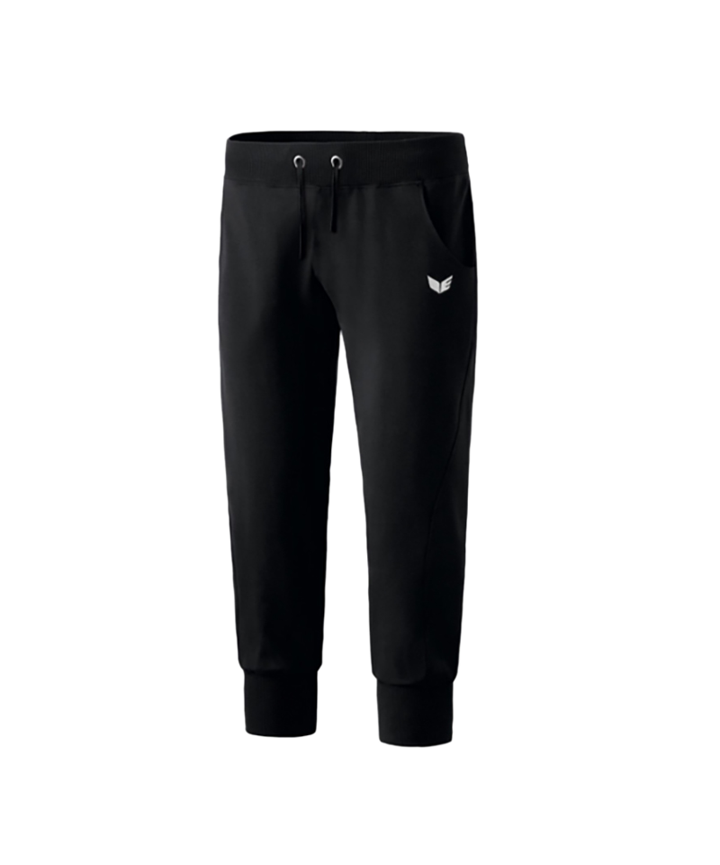 Erima 3/4 Sweathose Bündchen Basics Damen Schwarz