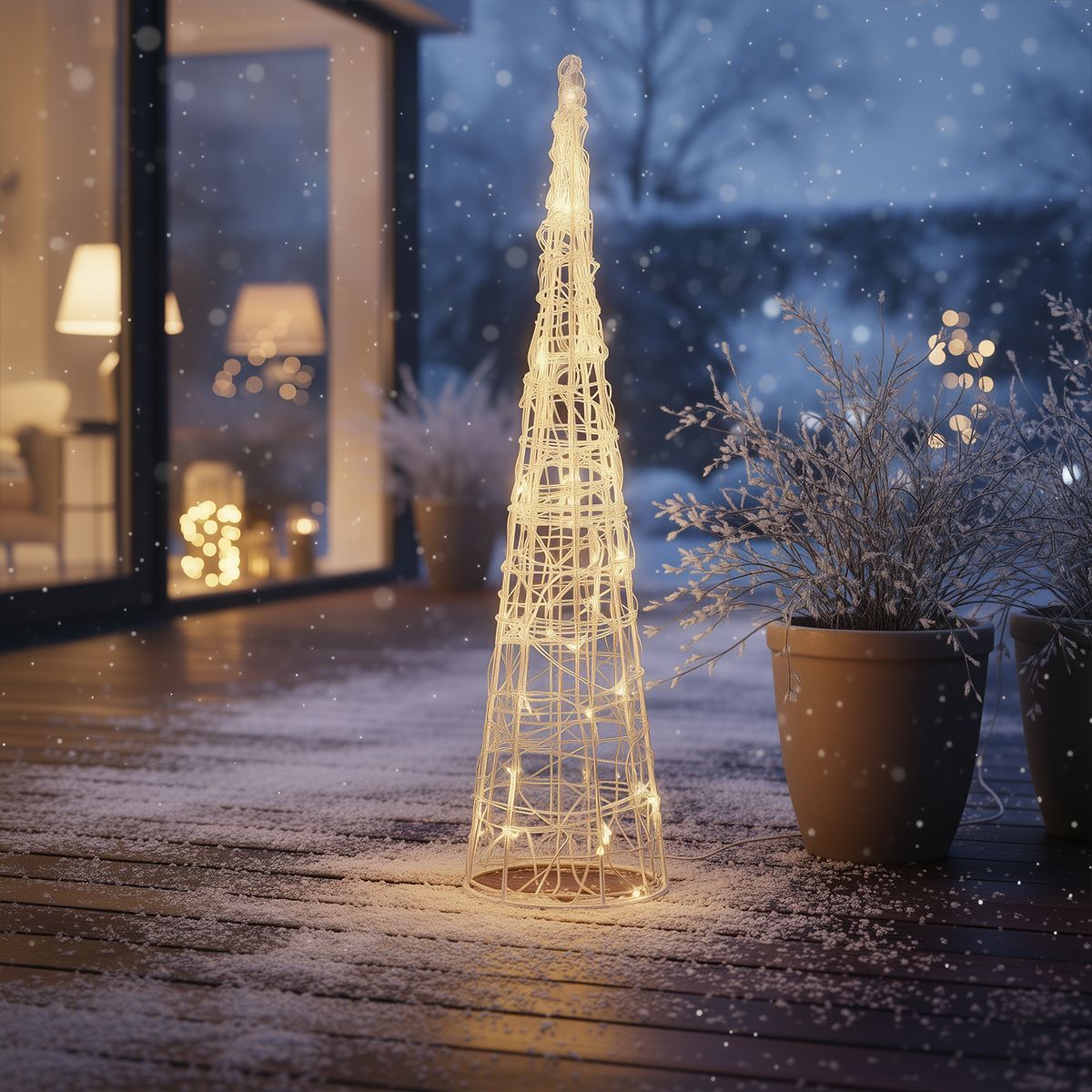 Kerst kerstboom transparant 60cm incl. LED IP44 - Coni