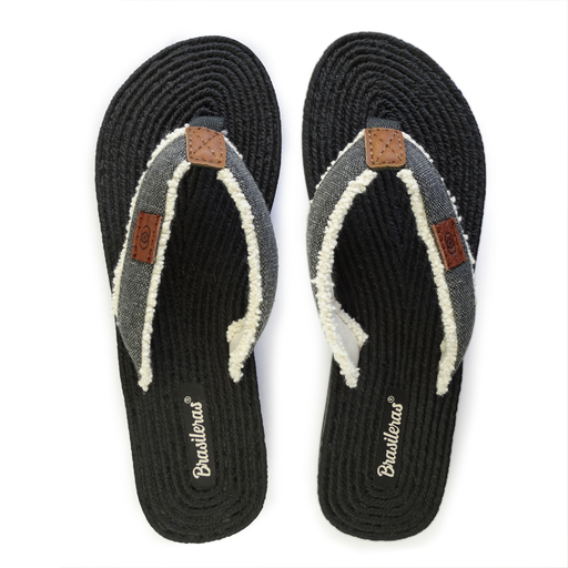 Chinelo de praia brasileiro, de linho