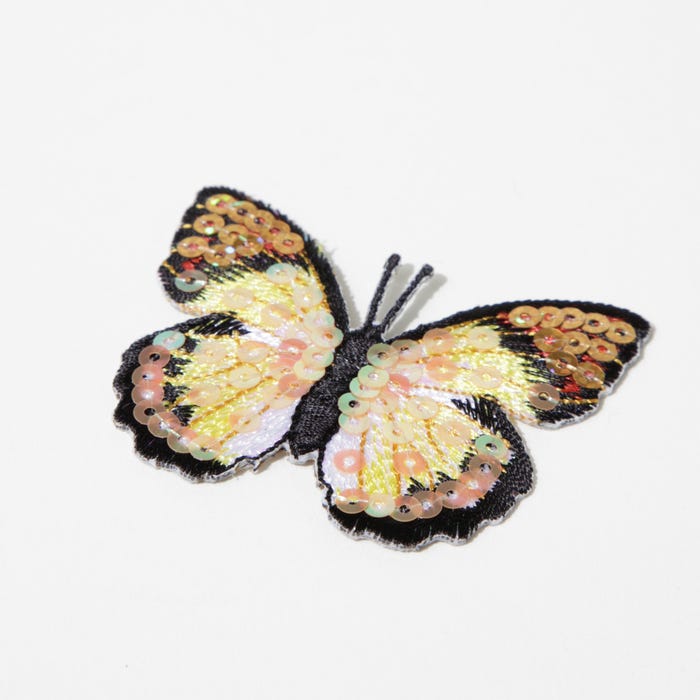 Atelier Veritas-Patch pailletten vlinder 5x6cm