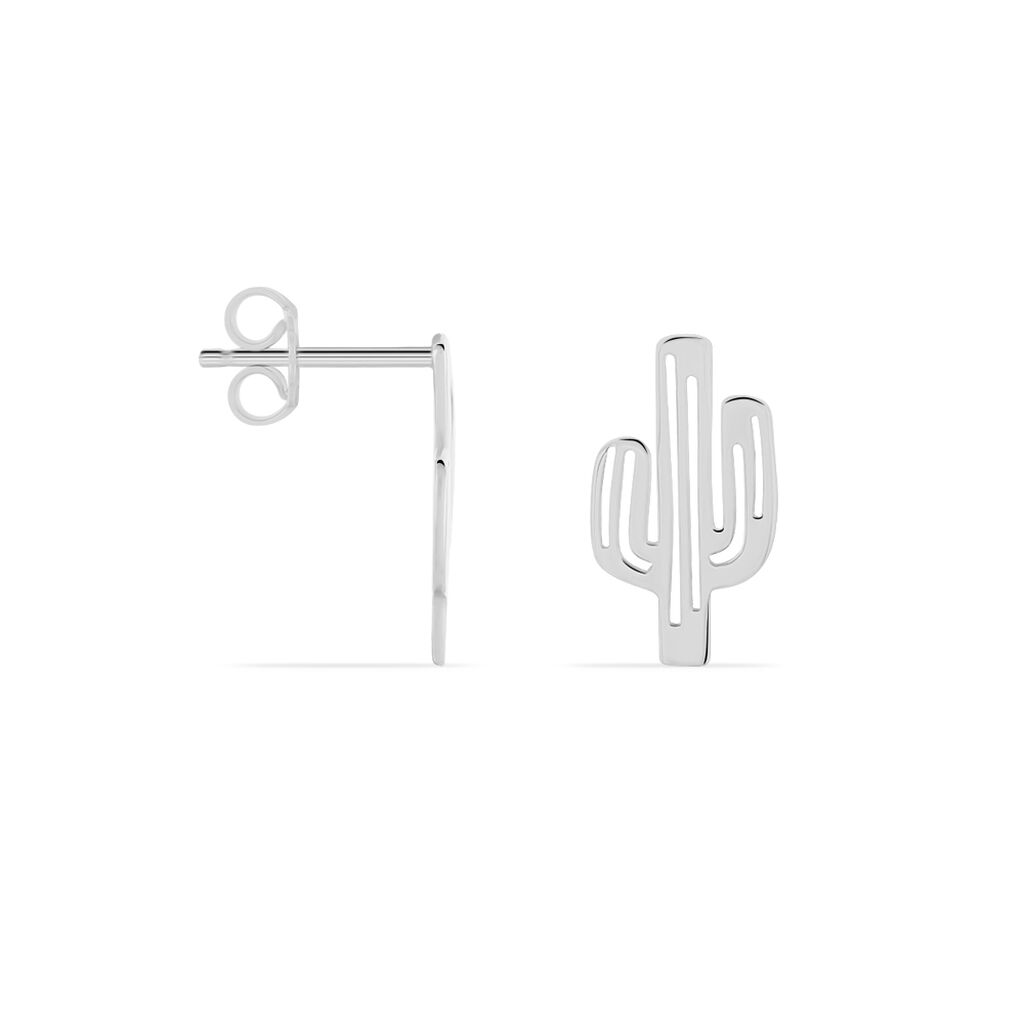 Boucles D'oreilles Puces Chiquita Argent Blanc
