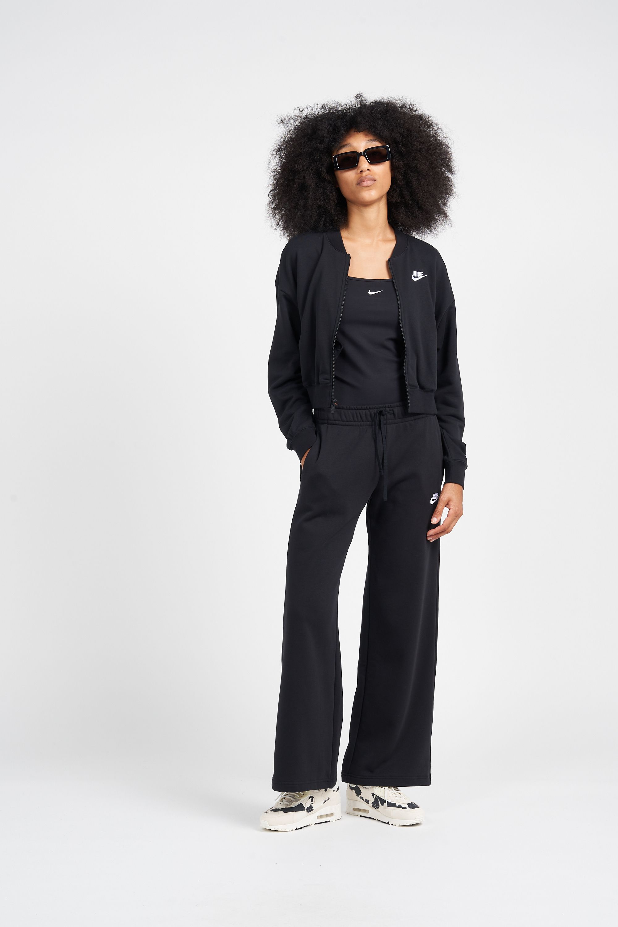 NIKE Top manches longues zippé CRP FZ SWTSH Noir