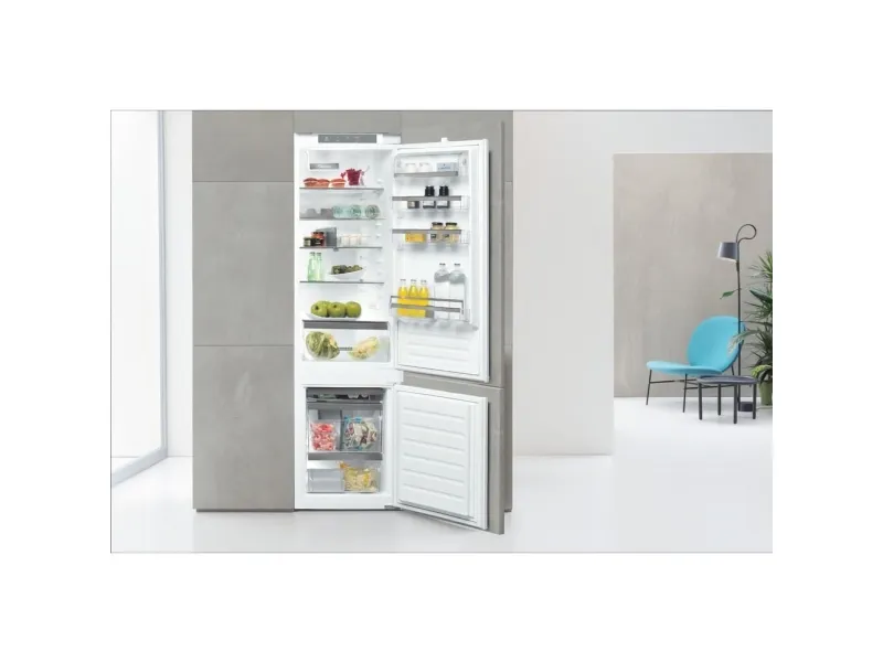 Whirlpool Everest ART 9811 SF2 - Køleskab/fryser - bund-fryser - til indbygning - niche - bredde: 56 cm - dybde: 55 cm - højde: 194 cm - 306 liter - Klasse E - hvid