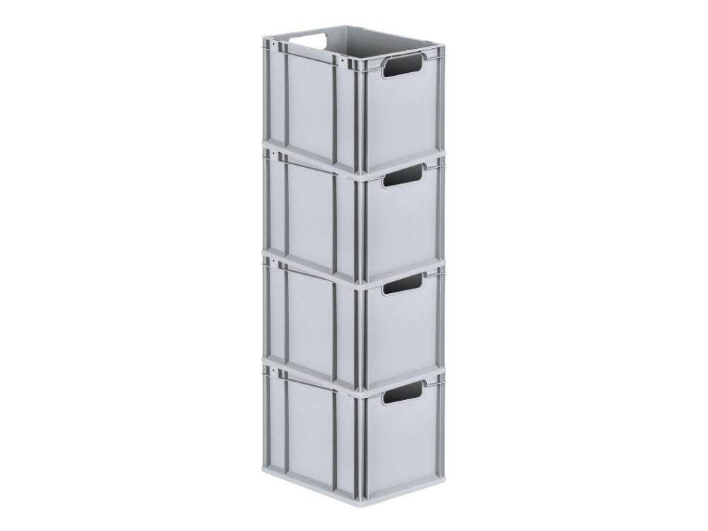 PROREGAL Value Set 4x Eurobox Nextgen Economy Handgrepen Open HxBxD 32 x 30 x 40 cm 30 Liter Euro Container Transportbox Transportcontainer