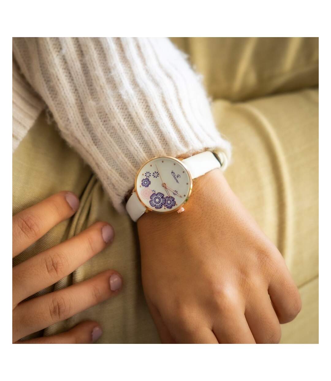 Montre Tendance Femme en Blanc CHTIME