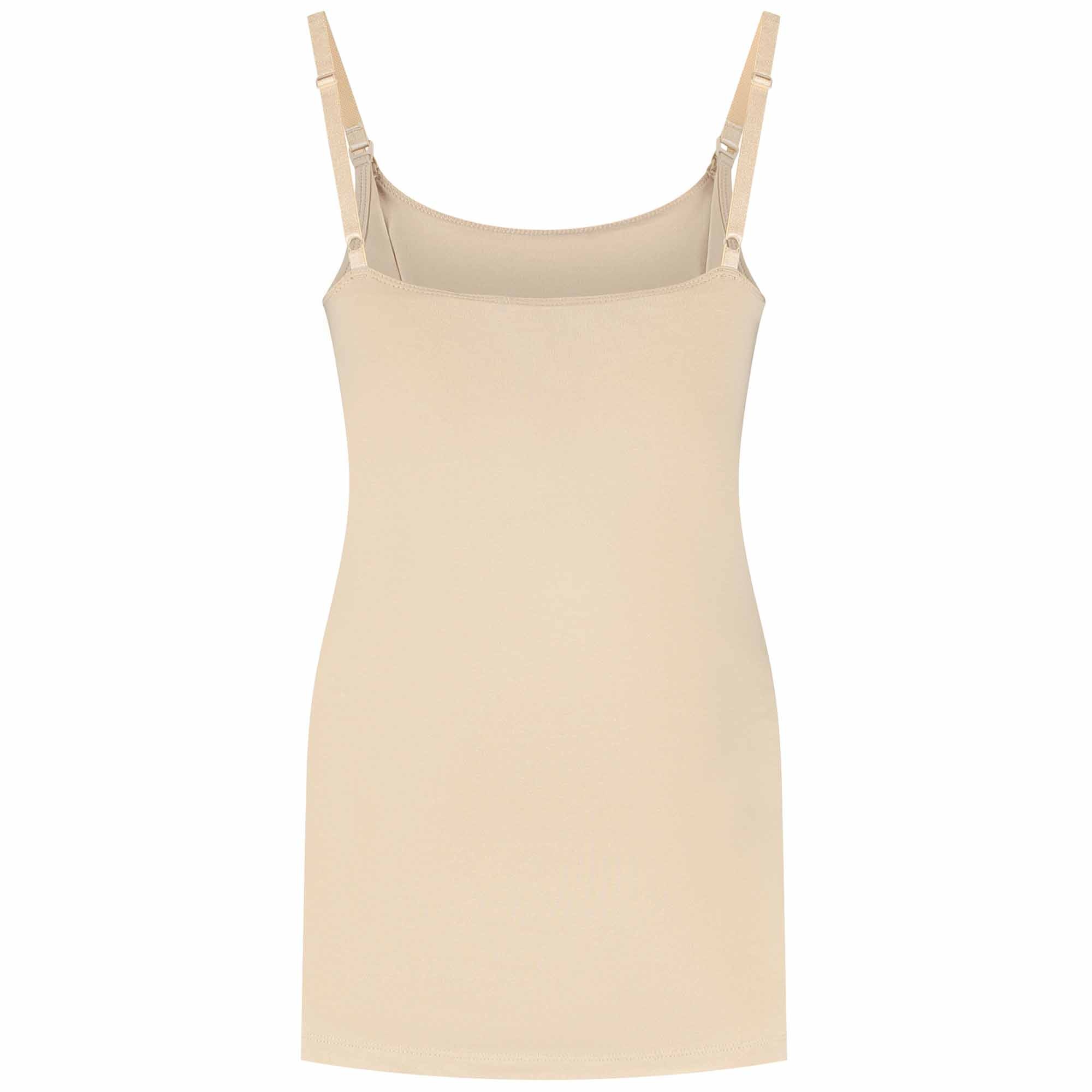 Prénatal voedings singlet mouwloos effen beige