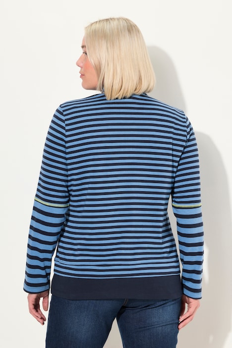 Shirt, Ringelmix, Classic, Troyerkragen, Langarm