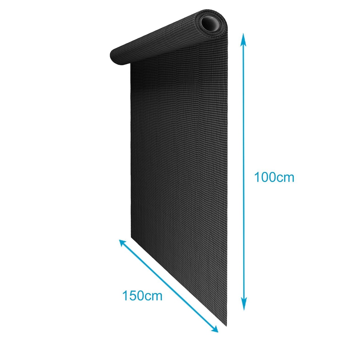 Fluenett Insektnett Vindusdør Glassfiber 150 cm (svart)