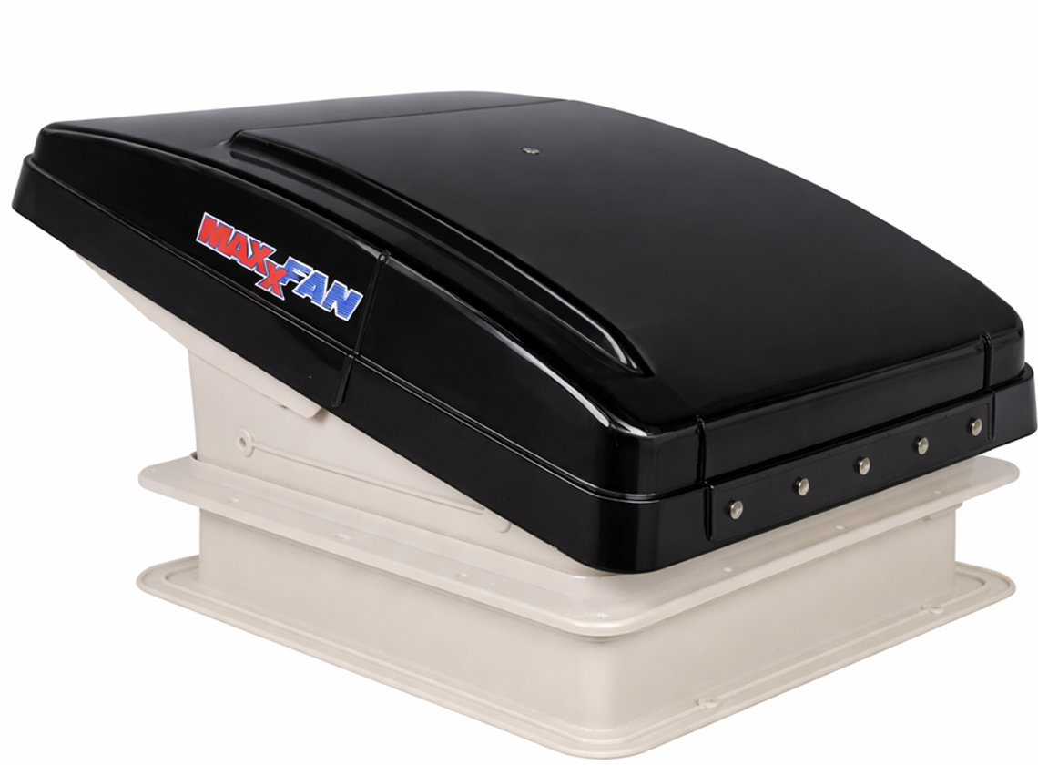Maxxfan Deluxe Compact 28 x 28 dakluik met ventilator - smoke