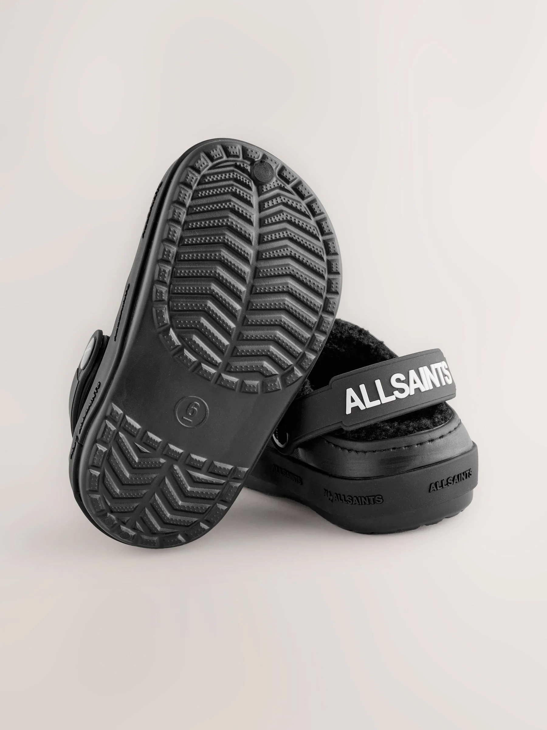 Zwart - smALLSAINTS Print Borg Lined Clog Slippers