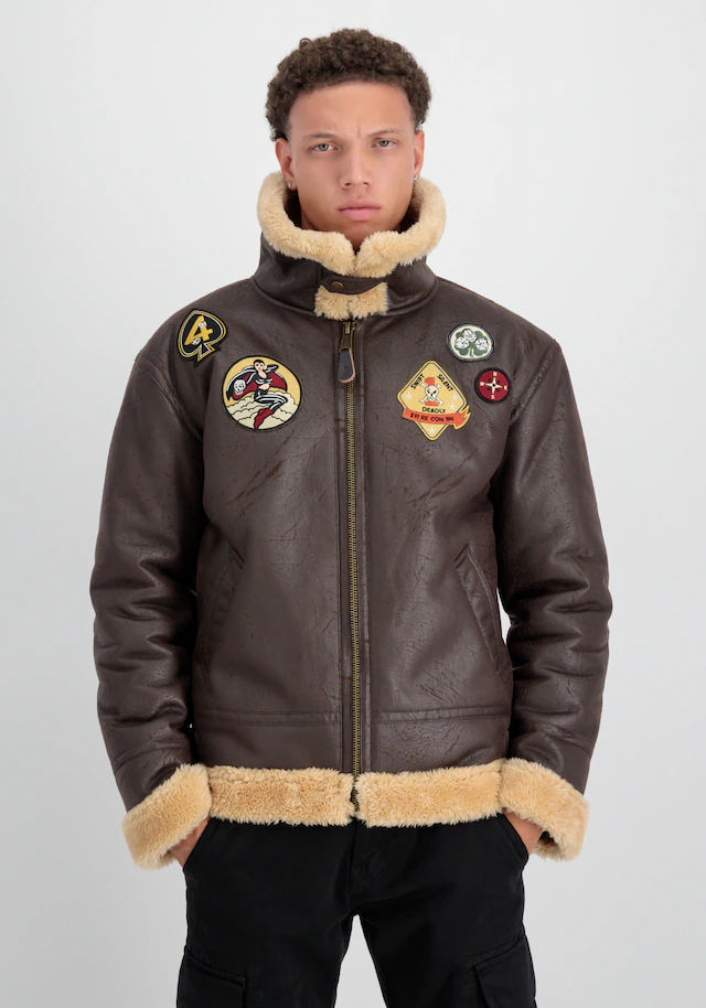 Alpha Industries Lederjacke »B-3 FL Custom«