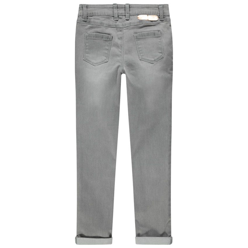 Jeans skinny effet crinkle - Gris chiné