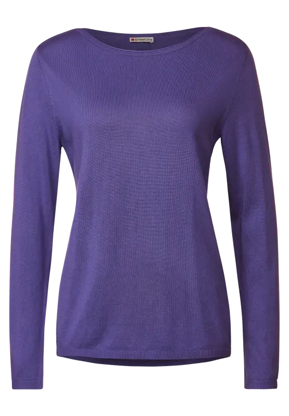 U-Boot Ausschnitt Pullover - elderflower purple