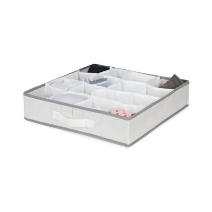Organisateur de tiroir 16 compartiments Life blanc et gris