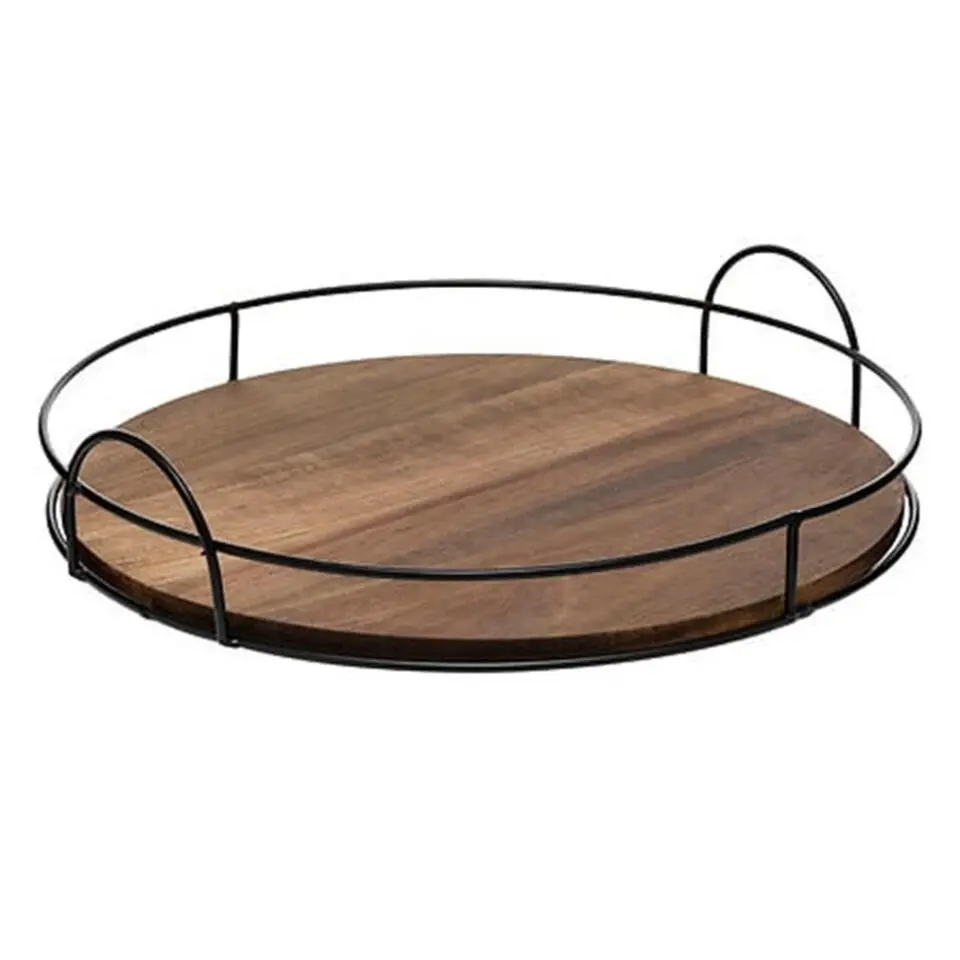 5Five Dienblad/serveerblad Bilbao - Acacia hout - D34 cm