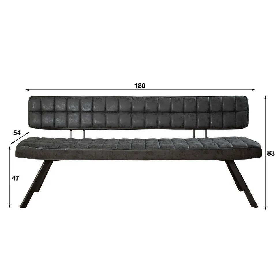 Industriële Eetkamerbank Madrid 180 cm
