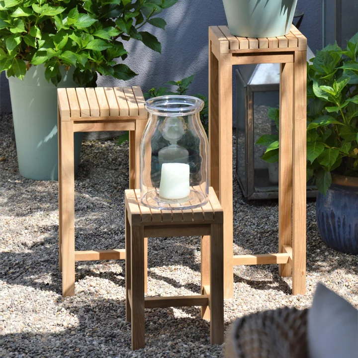 Jan Kurtz - Samoa Blumenhocker Outdoor, 25 x 25 x H 40 cm, teak