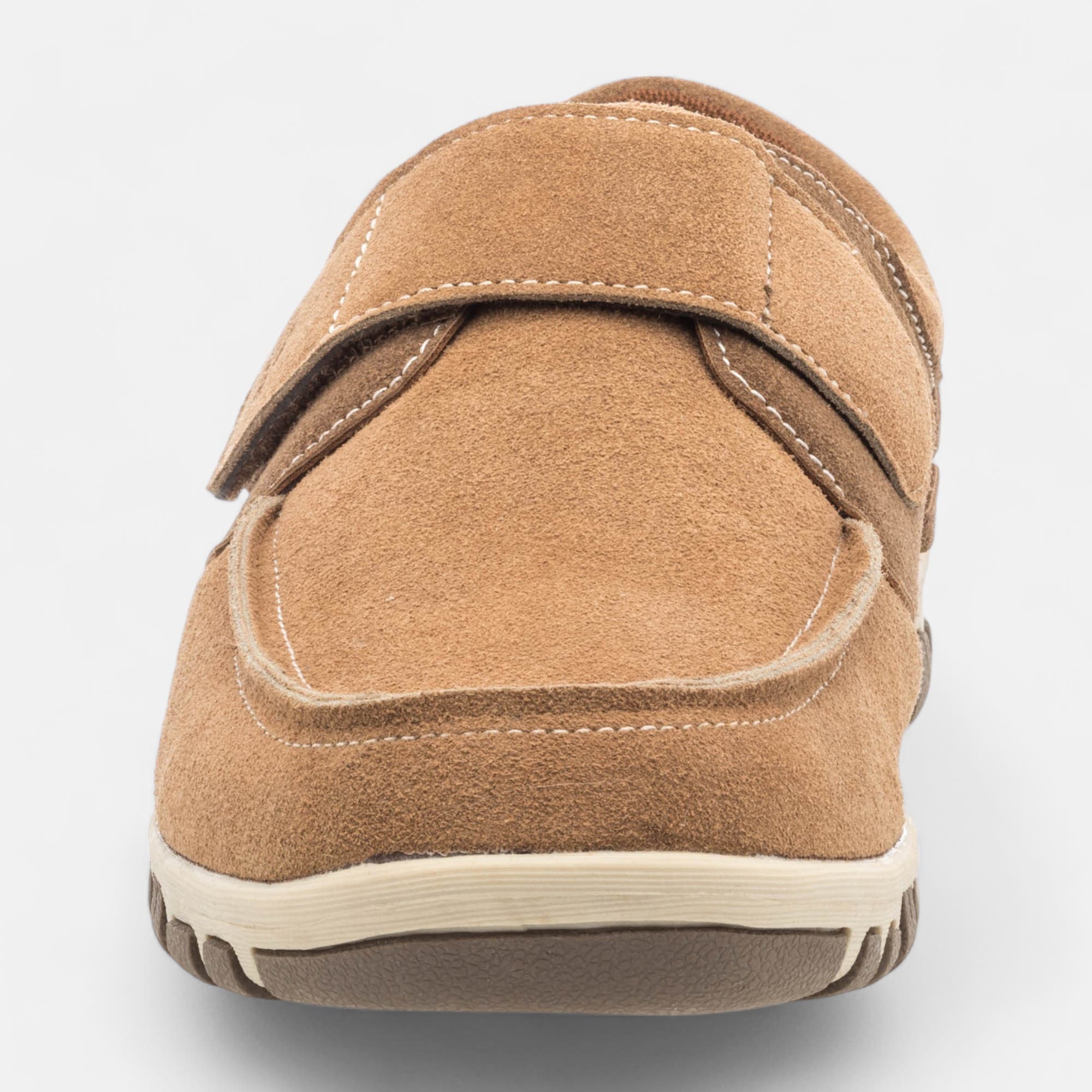Mocassins pieds sensibles Homme en cuir cognac