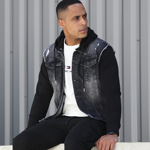 Veste Jean A Capuche 1518 Noir