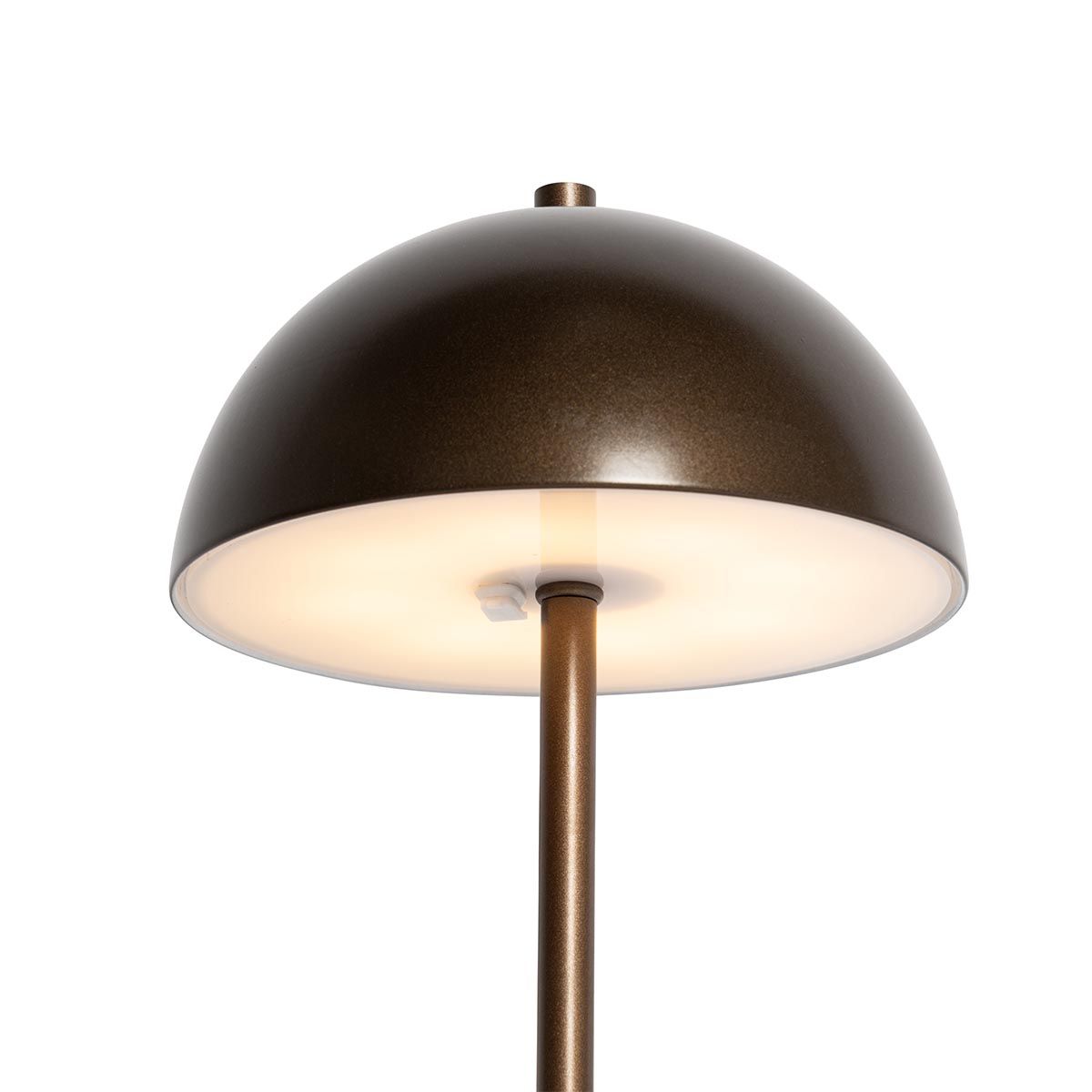 Set van 2 buiten tafellampen mushroom donkerbrons oplaadbaar - Keira