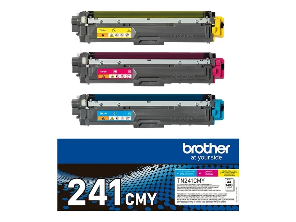 Brother TN241CMY - 3 pakker - gul, cyan, magenta - original - tonerpatron - for Brother DCP-9015, DCP-9020, HL-3140, HL-3150, HL-3170, MFC-9140, MFC-9330, MFC-9340