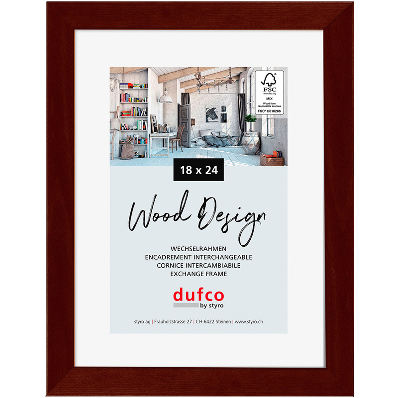 Dufco Bilderrahmen Toronto, 18 x 24 cm, mahagoni