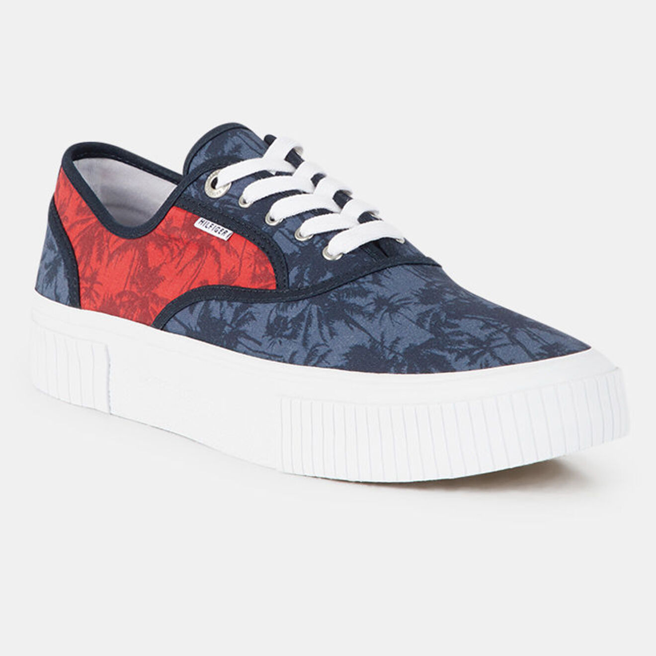 Tommy Hilfiger Baskets Canvas imprimées bleu/rouge