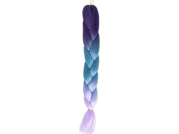 Iso Trade Syntetiske hårfletter ombre blue/fio W10342