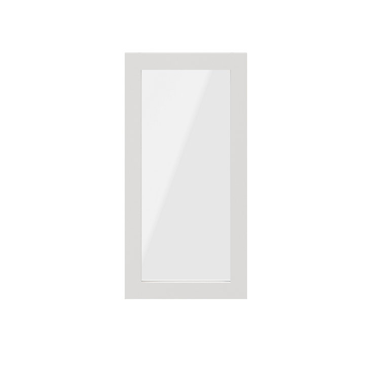 Porte battante verre transparent blanche GoodHome Atomia H. 74,7 x L. 37,2 cm